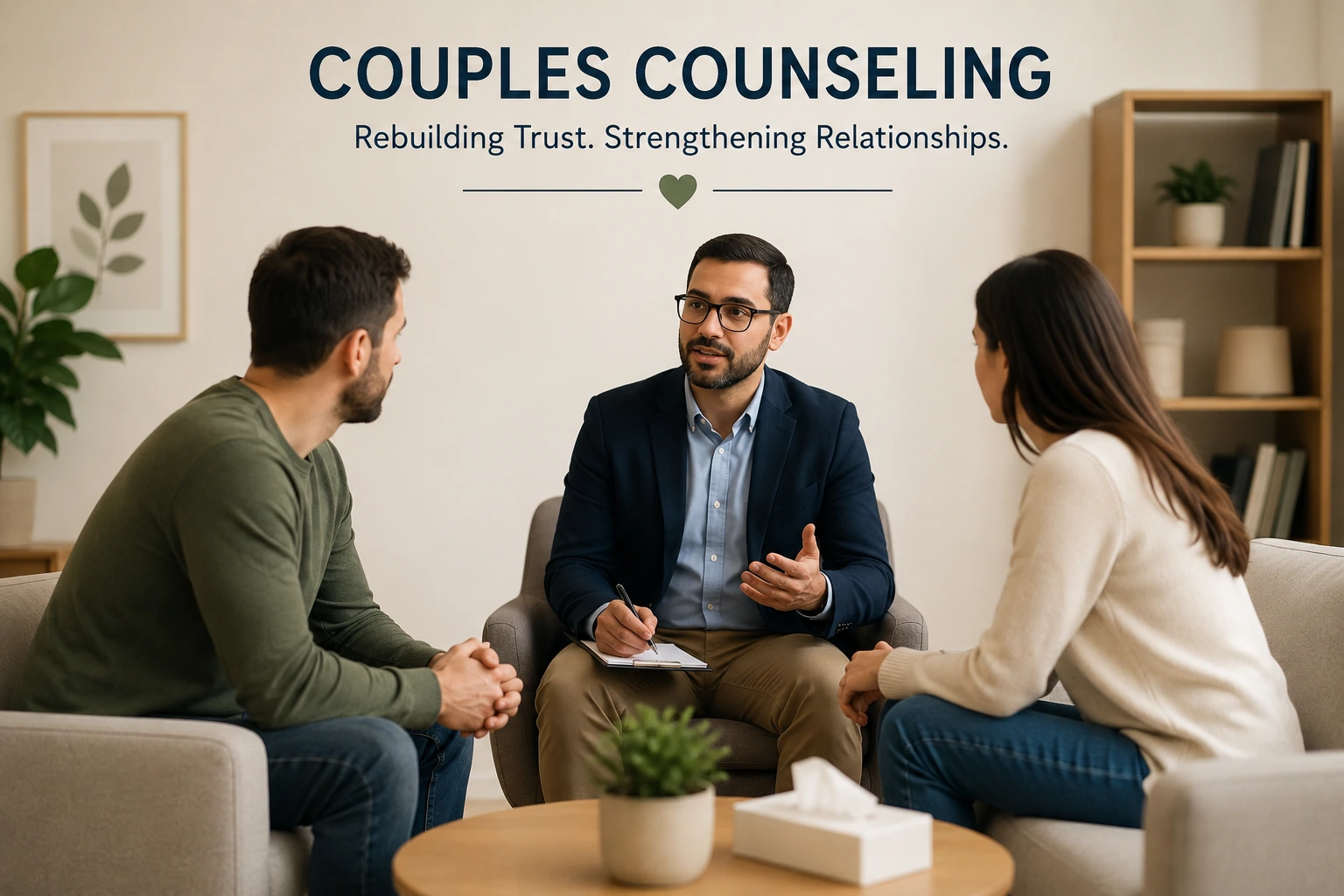 Couples counseling session to rebuild trust in Glen Ellyn